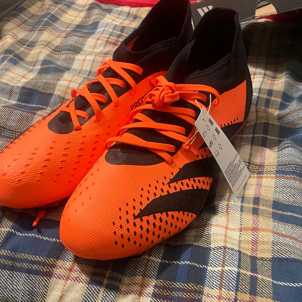 Adidas Bright Orange Soccer Shoes with Black Details Size 11.5 Men’s
